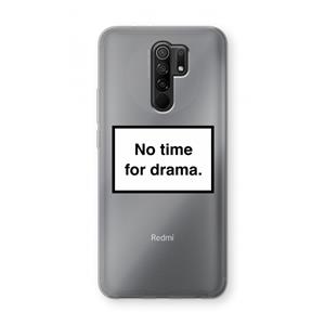 CaseCompany No drama: Xiaomi Redmi 9 Transparant Hoesje