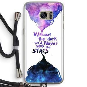 CaseCompany Stars quote: Samsung Galaxy S7 Edge Transparant Hoesje met koord