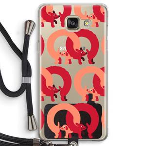 CaseCompany Dogs: Samsung Galaxy A5 (2016) Transparant Hoesje met koord