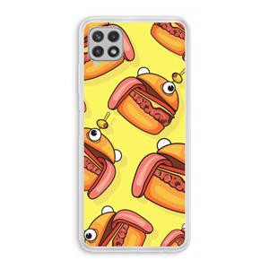 CaseCompany Hamburger: Samsung Galaxy A22 4G Transparant Hoesje