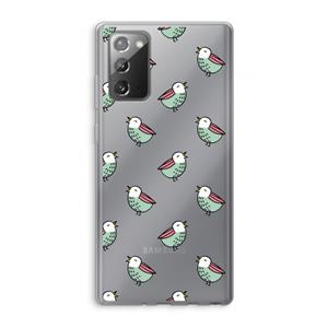CaseCompany Vogeltjes: Samsung Galaxy Note 20 / Note 20 5G Transparant Hoesje