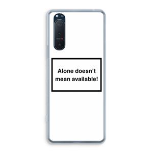 CaseCompany Alone: Sony Xperia 5 II Transparant Hoesje