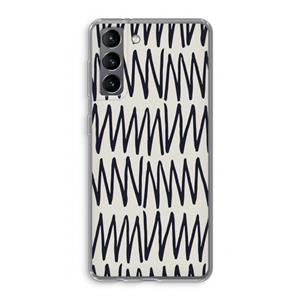 CaseCompany Marrakech Zigzag: Samsung Galaxy S21 Transparant Hoesje
