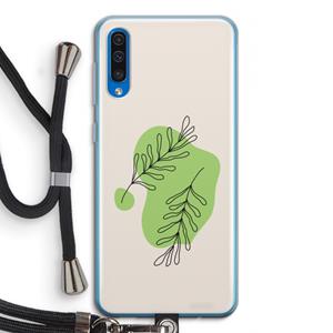 CaseCompany Beleaf in you: Samsung Galaxy A50 Transparant Hoesje met koord