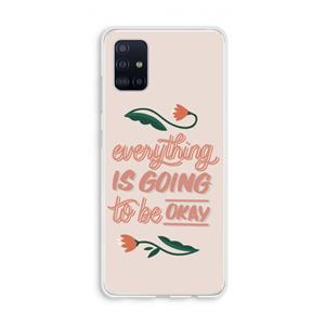 CaseCompany Optimistic flower girl: Galaxy A51 4G Transparant Hoesje