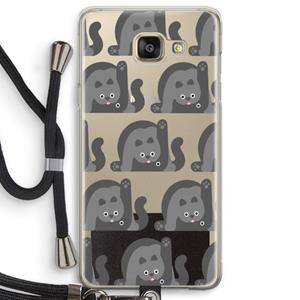 CaseCompany Cats: Samsung Galaxy A5 (2016) Transparant Hoesje met koord