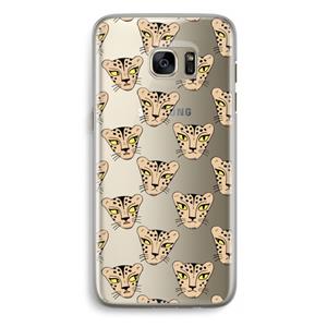 CaseCompany Tijger: Samsung Galaxy S7 Edge Transparant Hoesje