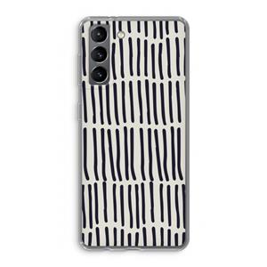 CaseCompany Moroccan stripes: Samsung Galaxy S21 Transparant Hoesje