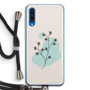 CaseCompany Love your petals: Samsung Galaxy A50 Transparant Hoesje met koord