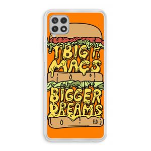 CaseCompany Big Macs Bigger Dreams: Samsung Galaxy A22 4G Transparant Hoesje