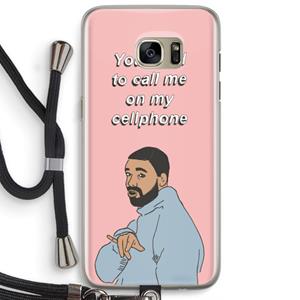 CaseCompany Hotline bling: Samsung Galaxy S7 Edge Transparant Hoesje met koord