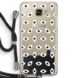 CaseCompany Eyes pattern: Samsung Galaxy A5 (2016) Transparant Hoesje met koord
