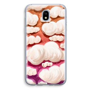 CaseCompany Katoen Wolken: Samsung Galaxy J5 (2017) Transparant Hoesje