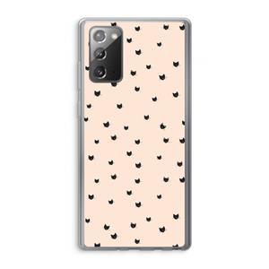 CaseCompany Kleine kattenkopjes: Samsung Galaxy Note 20 / Note 20 5G Transparant Hoesje