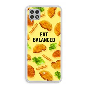 CaseCompany Eat Balanced: Samsung Galaxy A22 4G Transparant Hoesje