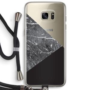 CaseCompany Combinatie marmer: Samsung Galaxy S7 Edge Transparant Hoesje met koord