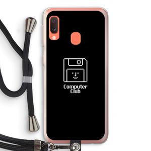 CaseCompany Hello: Samsung Galaxy A20e Transparant Hoesje met koord