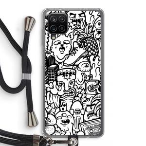 CaseCompany Vexx Mixtape #2: Samsung Galaxy A12 Transparant Hoesje met koord
