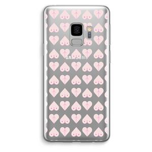 CaseCompany Ass 'n Titties: Samsung Galaxy S9 Transparant Hoesje