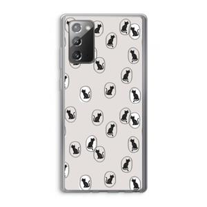 CaseCompany Miauw: Samsung Galaxy Note 20 / Note 20 5G Transparant Hoesje