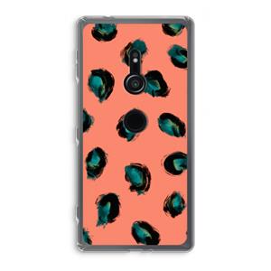CaseCompany Pink Cheetah: Sony Xperia XZ2 Transparant Hoesje