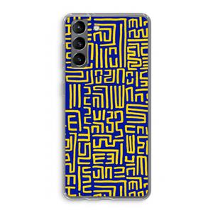 CaseCompany Majorelle Blue Print: Samsung Galaxy S21 Transparant Hoesje