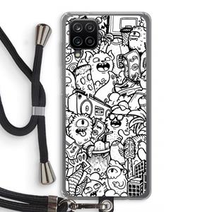CaseCompany Vexx City #2: Samsung Galaxy A12 Transparant Hoesje met koord