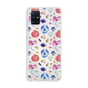 CaseCompany Bloemetjes: Galaxy A51 4G Transparant Hoesje