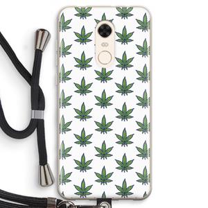 CaseCompany Weed: Xiaomi Redmi 5 Transparant Hoesje met koord