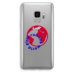 CaseCompany Run The World: Samsung Galaxy S9 Transparant Hoesje