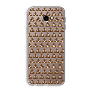 CaseCompany Poop emoji: Samsung Galaxy J4 Plus Transparant Hoesje