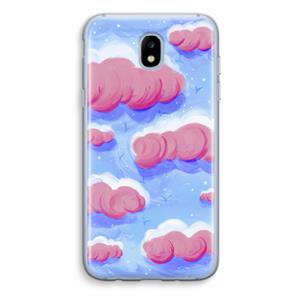 CaseCompany Roze wolken met vogels: Samsung Galaxy J5 (2017) Transparant Hoesje