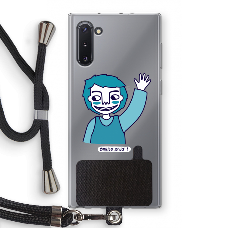 CaseCompany Zwaai: Samsung Galaxy Note 10 Transparant Hoesje met koord