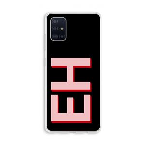 CaseCompany Monogram: Galaxy A51 4G Transparant Hoesje