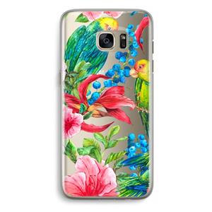 CaseCompany Papegaaien: Samsung Galaxy S7 Edge Transparant Hoesje