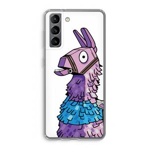 CaseCompany Lama: Samsung Galaxy S21 Transparant Hoesje