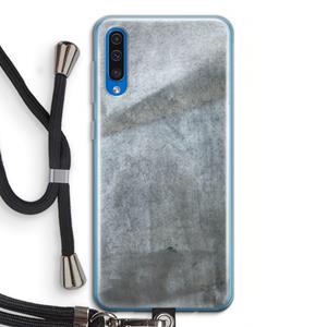CaseCompany Grey Stone: Samsung Galaxy A50 Transparant Hoesje met koord