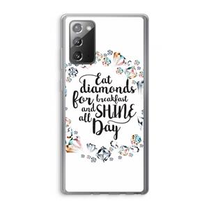 CaseCompany Diamonds: Samsung Galaxy Note 20 / Note 20 5G Transparant Hoesje