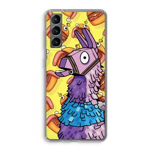 CaseCompany Loot Burger: Samsung Galaxy S21 Transparant Hoesje
