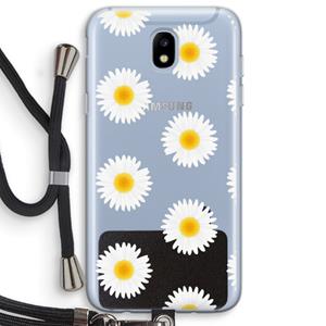 CaseCompany Margrietjes: Samsung Galaxy J5 (2017) Transparant Hoesje met koord