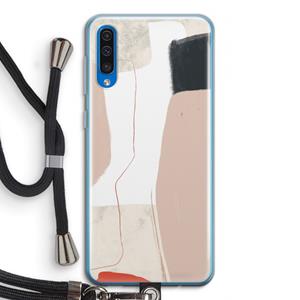 CaseCompany Lava: Samsung Galaxy A50 Transparant Hoesje met koord