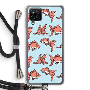 CaseCompany Blub: Samsung Galaxy A12 Transparant Hoesje met koord