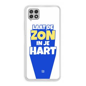 CaseCompany Laat de zon in je hart: Samsung Galaxy A22 4G Transparant Hoesje