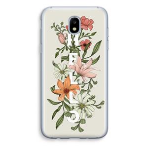 CaseCompany Hello bloemen: Samsung Galaxy J5 (2017) Transparant Hoesje