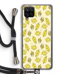 CaseCompany Herfst: Samsung Galaxy A12 Transparant Hoesje met koord