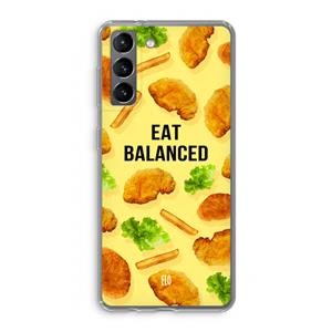 CaseCompany Eat Balanced: Samsung Galaxy S21 Transparant Hoesje