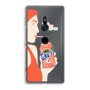 CaseCompany Peach please!: Sony Xperia XZ2 Transparant Hoesje