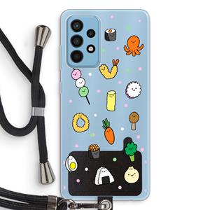 CaseCompany Happy bento friends: Samsung Galaxy A52 Transparant Hoesje met koord