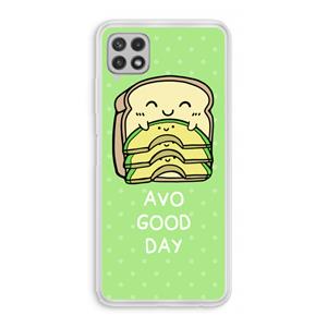 CaseCompany Avo Good Day: Samsung Galaxy A22 4G Transparant Hoesje