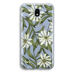 CaseCompany Wit bloemenpatroon: Samsung Galaxy J5 (2017) Transparant Hoesje